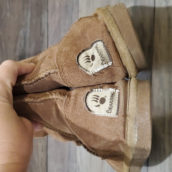 Bearpaw Womens Tall Fur Suede boots shoes sz 7 - Picture 8 of 14